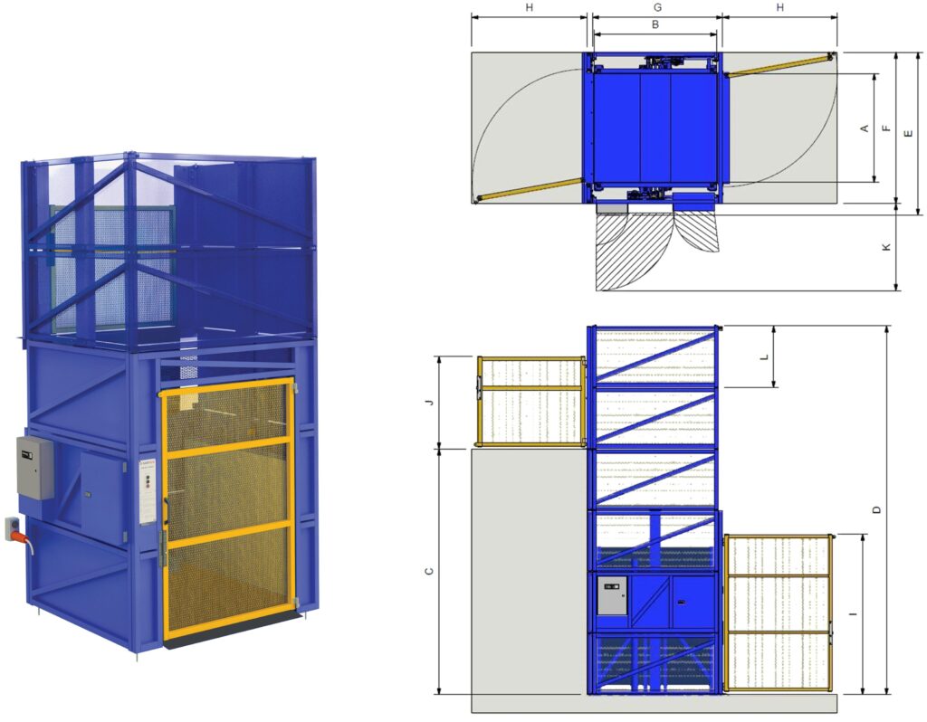Compact Goods Hoist Mezzanine Lift 4