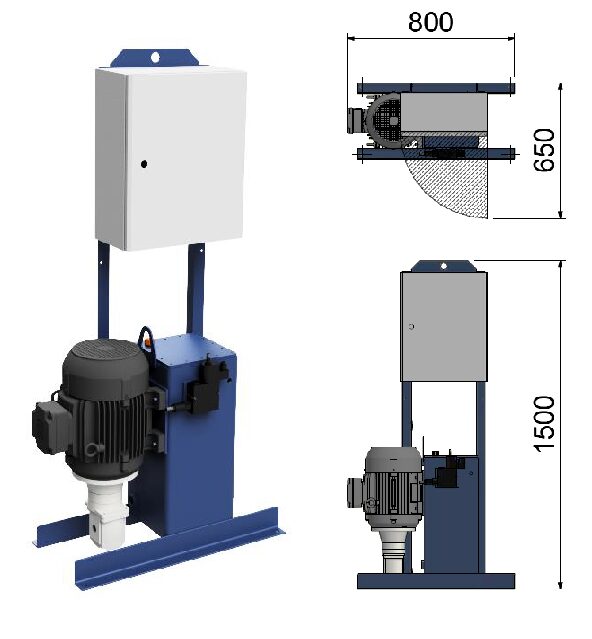 Compact Goods Hoist options power unit