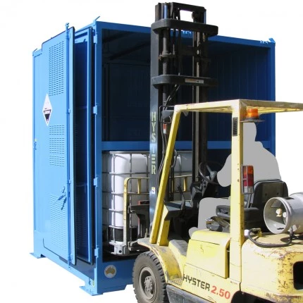 DPR08DBB Outdoor Dangerous Goods Store IBCs forklift