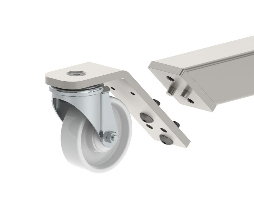 FA1022 100 dia Front Swivel Caster 140mm leg height MatHand Multilift