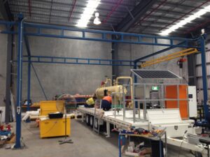 Free standing workstation bridge crane Gorbel CS GAS 4