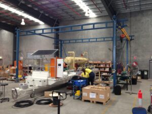 Free standing workstation bridge crane Gorbel CS GAS 5