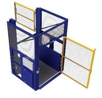 Freight Mate Compact Goods Hoist swing gates