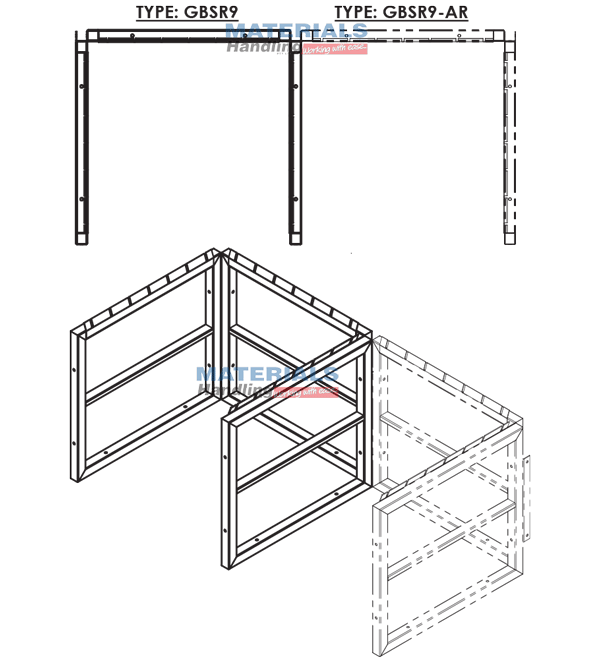 GBSR9AR 3d 003 Gas Cylinder Storage Rack