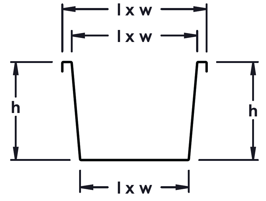 Heavy Duty Rectangular Tuff Tubs Tapered Tank