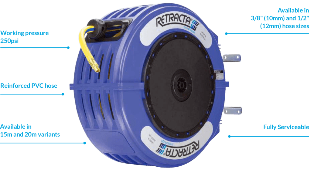 Hose Reels Compressed Air Water RETRACTA