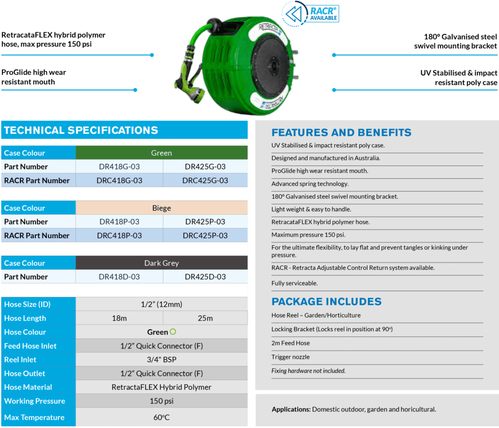 Hose Reels Domestic Water features