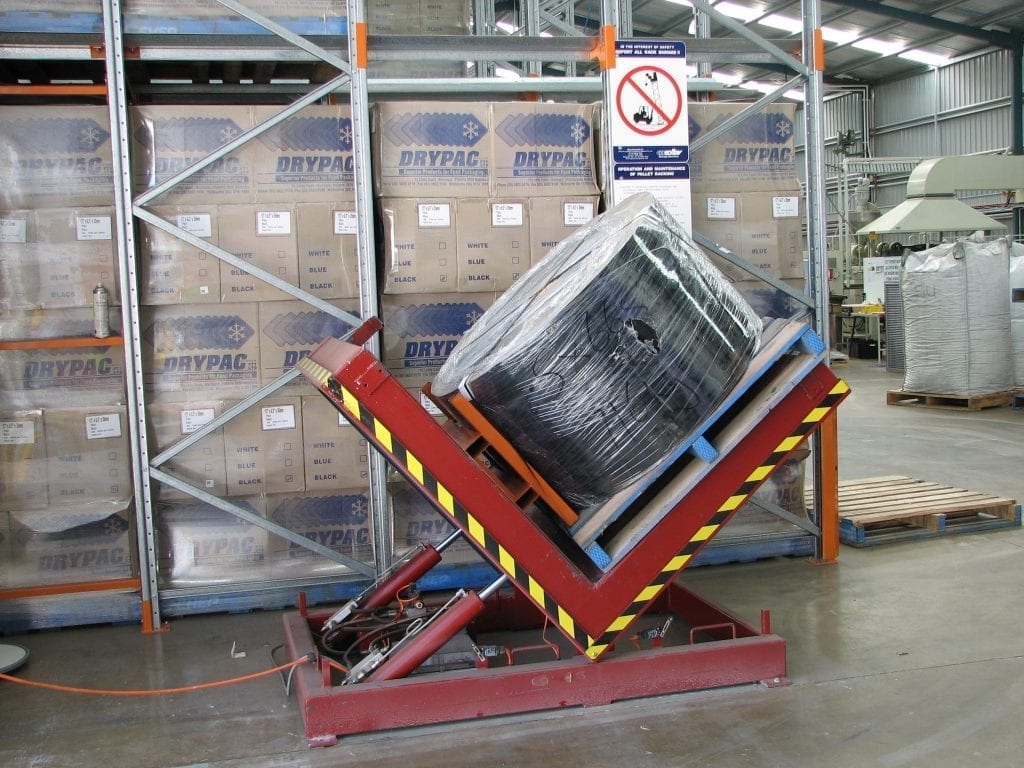 Hydrualic Product Tilters in use