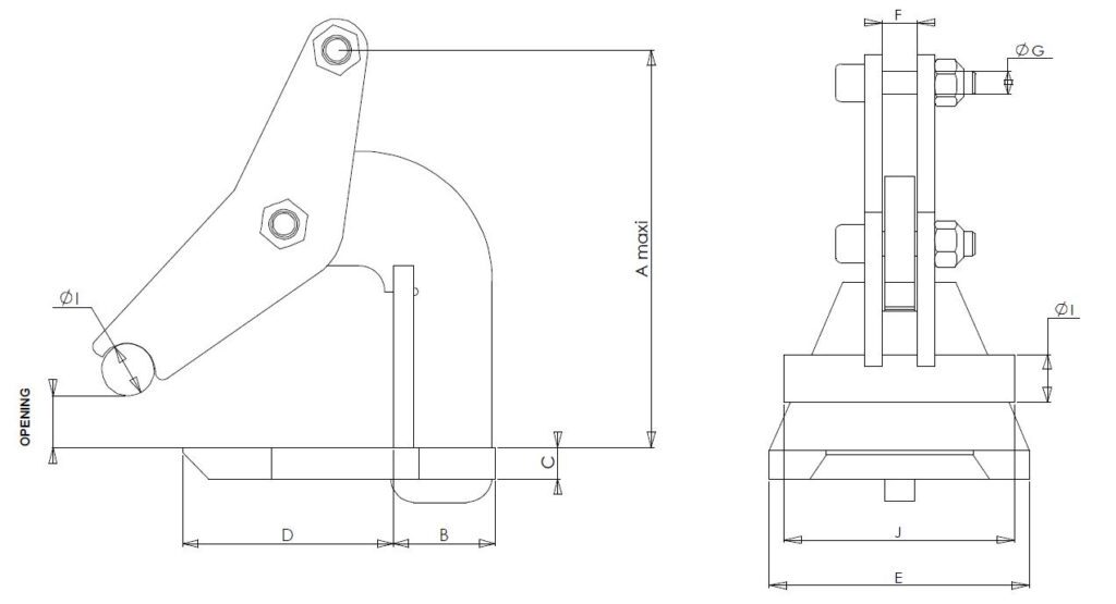 Lifting Clamps Horizontal Plate Clamps with Polyurethane Coating TLH (2)