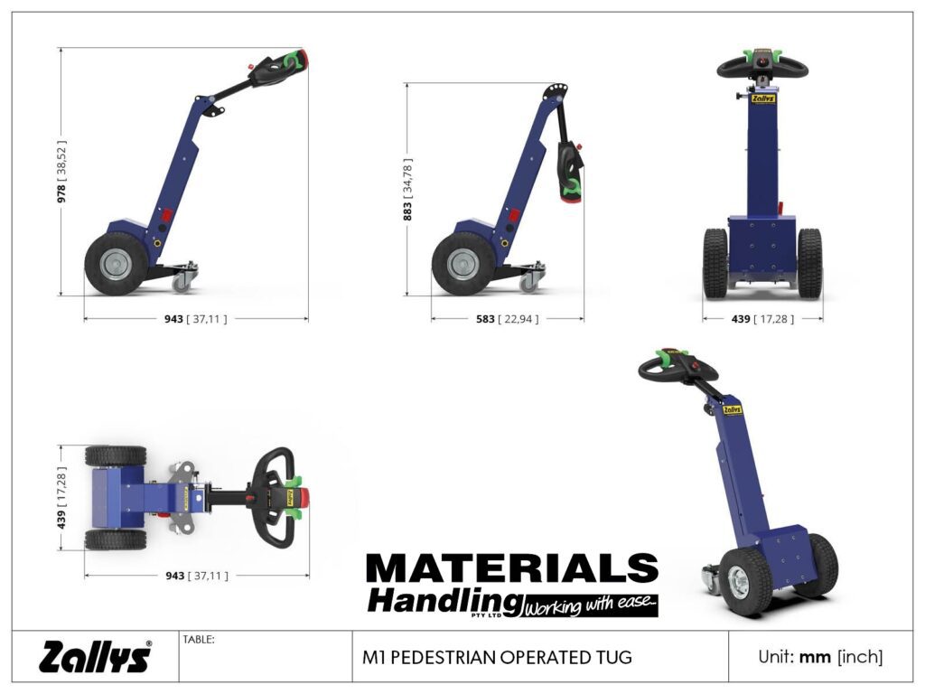 M1 GA drawing pedestrian operated tug 1