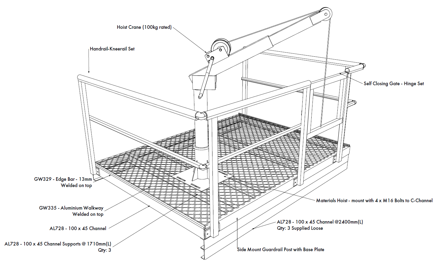Materials Hoist Platform