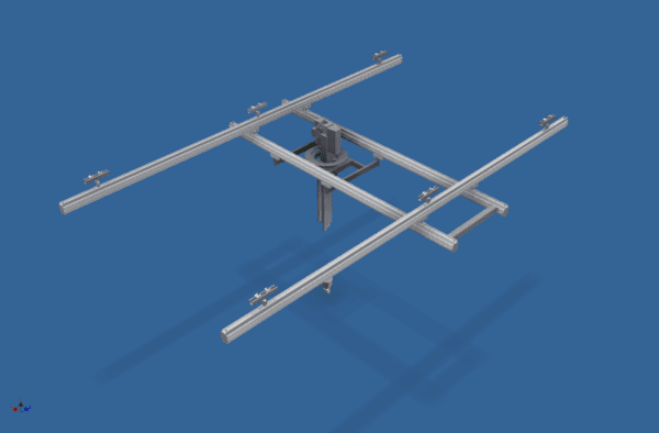 MechRail CAD support Drawing 3D model
