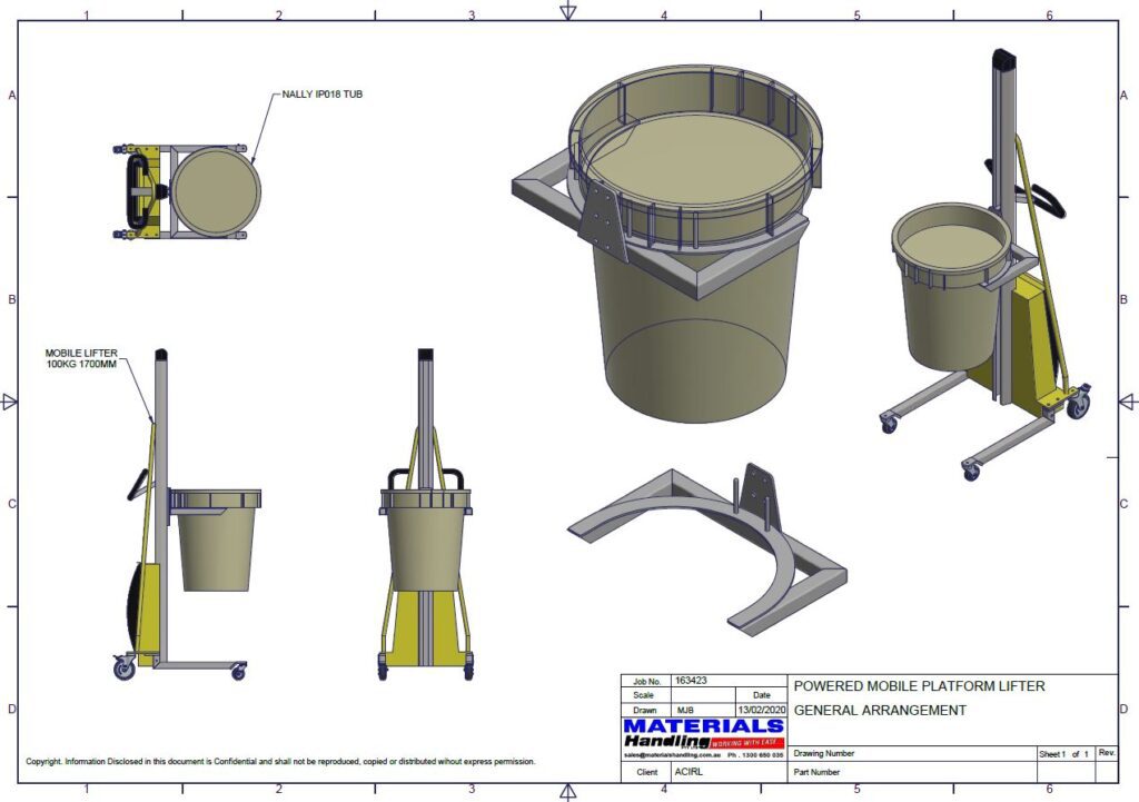 Mobile Platform Lifter with custom tooling