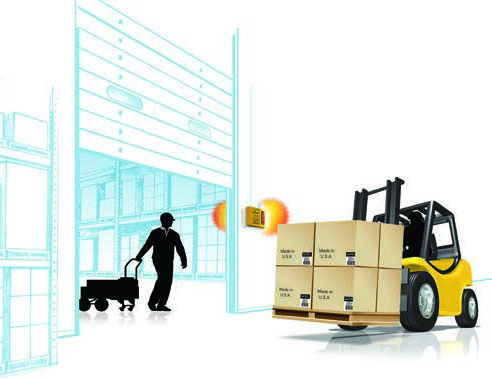 Overhead Door collision alert sensor traffic B