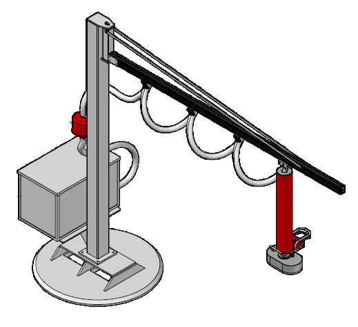 Portable vacuum lifter for bag handling