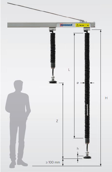 Vacuum Tube Lifter Easyhand pro diagram