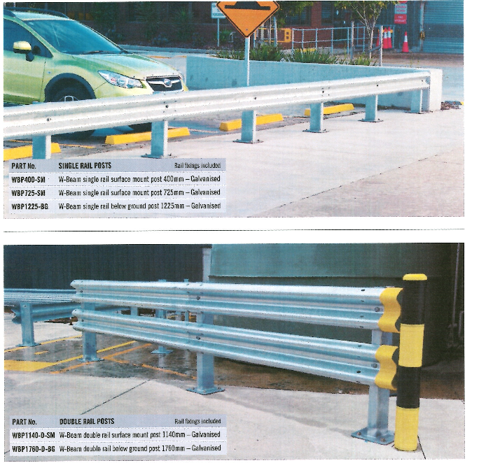 W Beam single double rail