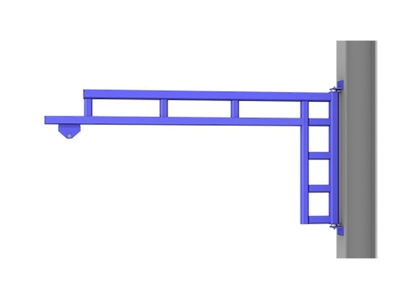 gorbel wall mounted workstation jib crane enclosed rail